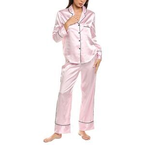 Marion Womens  2Pc Satin Pajama Set, Pink